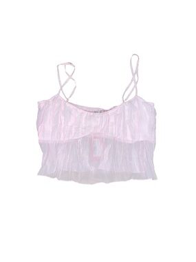NWT beginning boutique pink cropped babydoll top